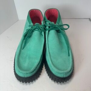 RARE Clarks Pokemon Torhill Explore Chukka Boot Men Green Suede Limited Edition